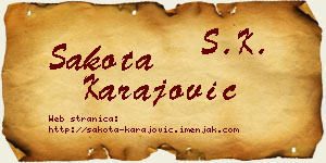 Šakota Karajović vizit kartica
